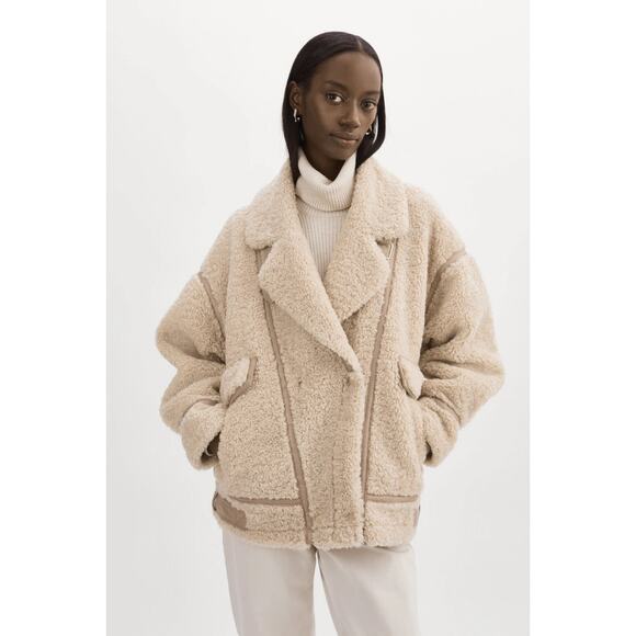 New NWT Lamarque Badu Teddy Jacket in Beige - Picture 2 of 8